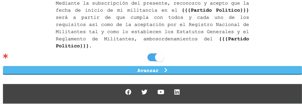 afiliacion partido politico